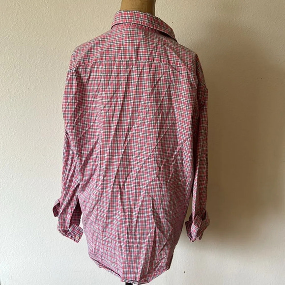 Faherty sz L Movement™ Shirt Classic Fit Blue Coral Plaid, great pre owned cond - Picture 2 of 7
